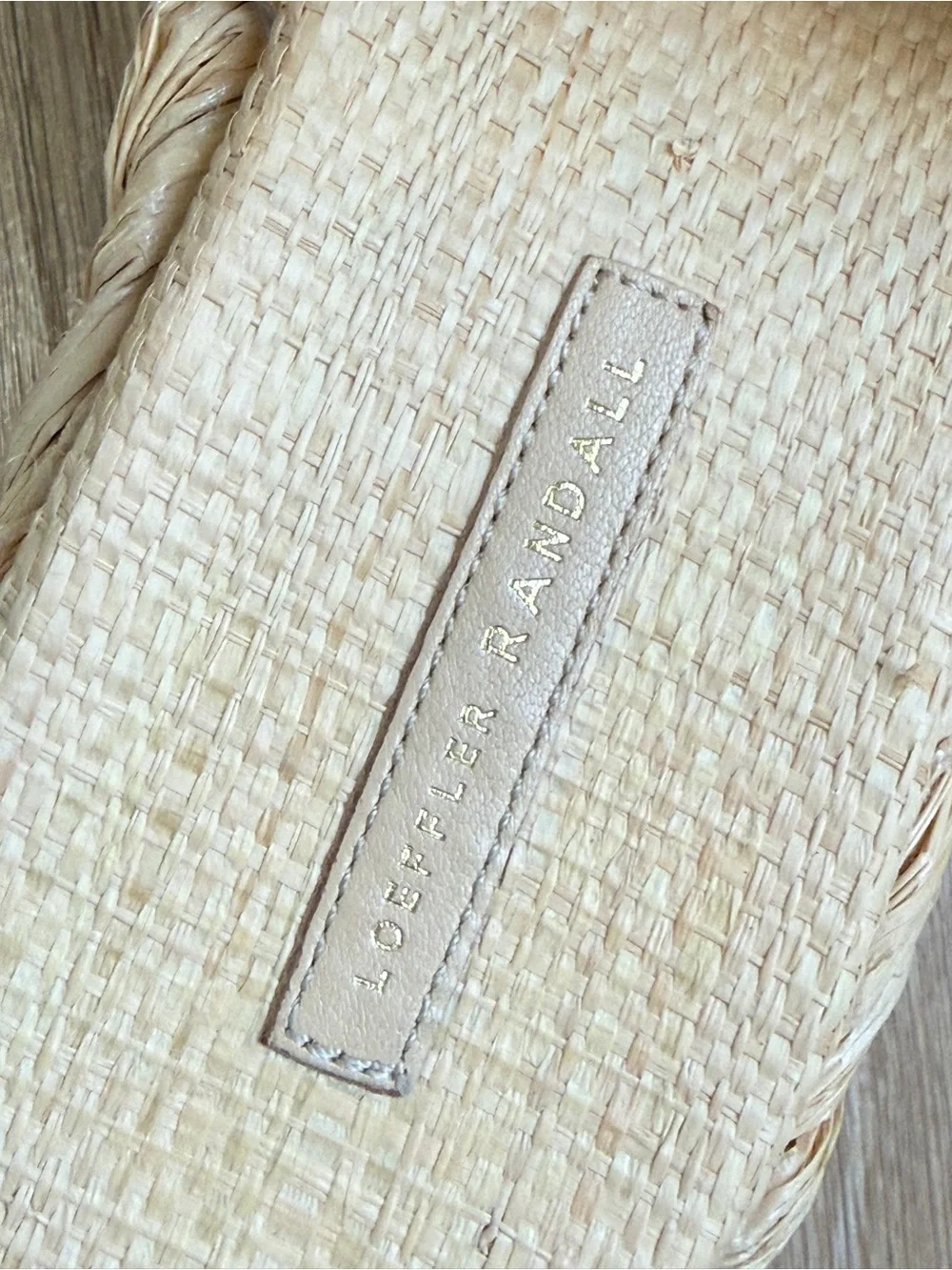 Loeffler Randall Aaron Natural Woven Straw Raffia Platform Sandals Size 8